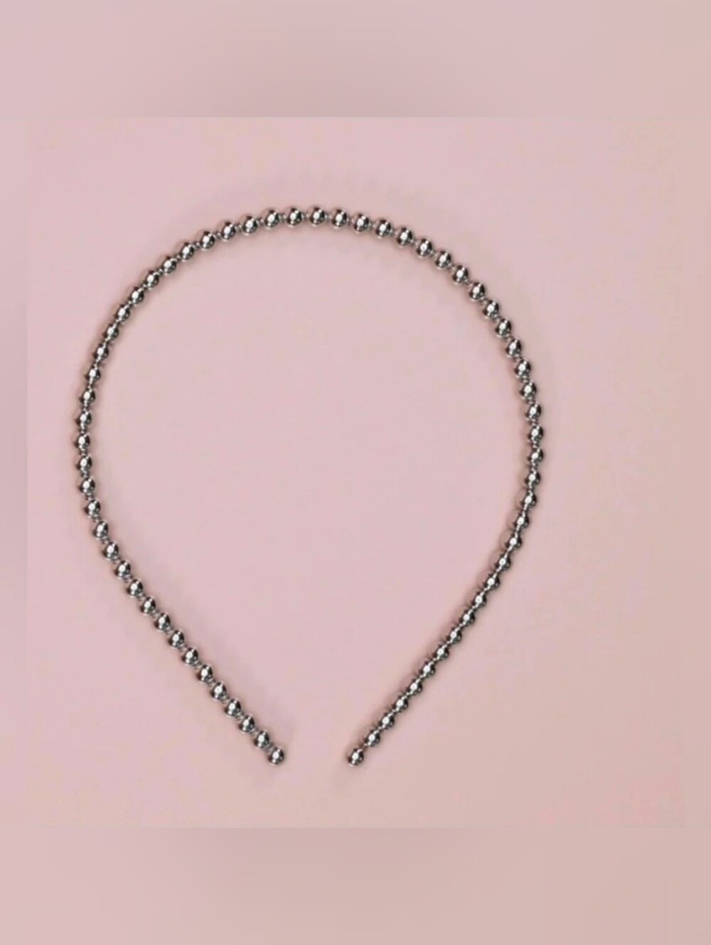 Minimalist Silver Beaded Headband - Women’s Fashion Accessory BNIB
